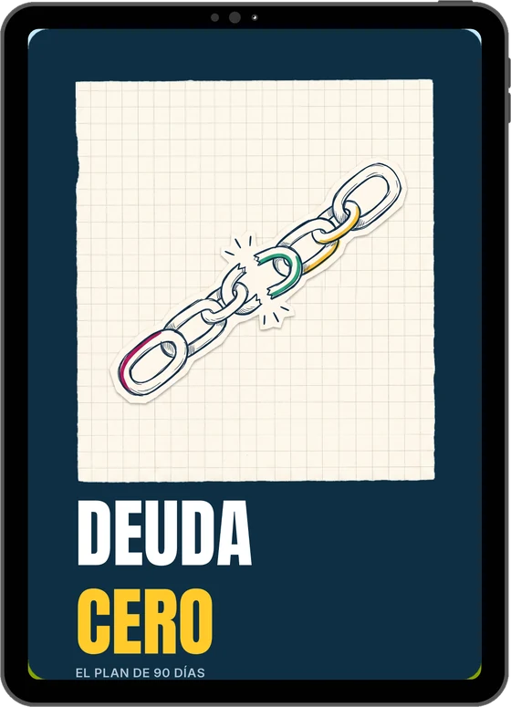 Tapa de DEUDA CERO, el plan de 90 días, con una cadena rota