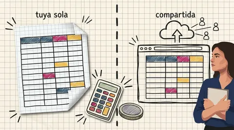 Una matriz de cuatro cuadrantes para decidir con qué herramienta llevar las cuentas