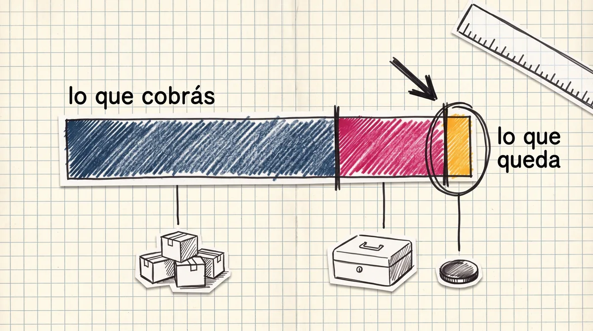 Una pizza cortada en porciones: qué parte de cada venta queda de verdad