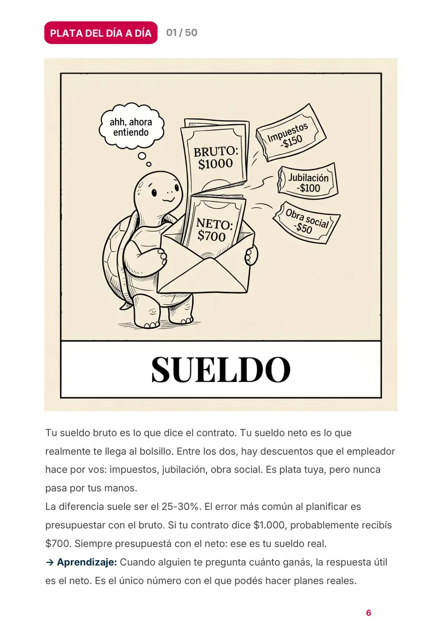 Página del glosario: el término Sueldo con su dibujo